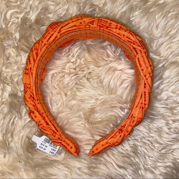 NWT Anthropologie Gingham Braided Headband - Picture 2 of 7